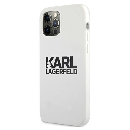 Buy Karl Lagerfeld KLHCP12LSLKLWH Apple iPhone 12 Pro Max Silicone Stack Logo white - KLD528WHT - {ean13} - Home Screen Store Europe