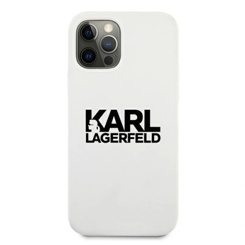Kup Karl Lagerfeld Apple Tasche KLHCP12LSLKLWH iPhone 12 Pro Max Silikon Stack Logo weiß/weiß - KLD528WHT - {ean13} - Sklep Home Screen