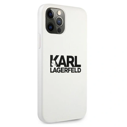 Kup Etui Karl Lagerfeld KLHCP12LSLKLWH Apple iPhone 12 Pro Max Silicone Stack Logo alb/white - KLD528WHT - {ean13} - Sklep Home Screen