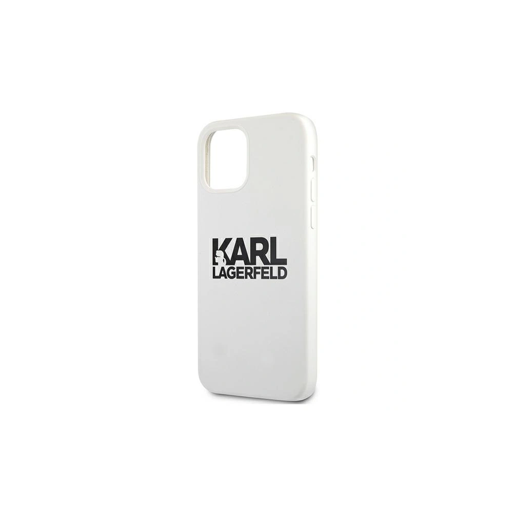 Etui Karl Lagerfeld KLHCP12LSLKLWH Apple iPhone 12 Pro Max Silicone Stack Logo biały/white