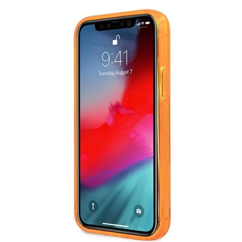 Kup Etui Karl Lagerfeld KLHCP12MCHTRO Apple iPhone 12/12 Pro pomarańczowy/orange hardcase Glitter Choupette Fluo - KLD530ORG - {ean13} - Sklep Home Screen