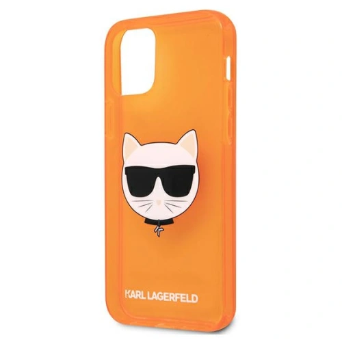 Kup Etui Karl Lagerfeld KLHCP12MCHTRO Apple iPhone 12/12 Pro pomarańczowy/orange hardcase Glitter Choupette Fluo - KLD530ORG - {ean13} - Sklep Home Screen