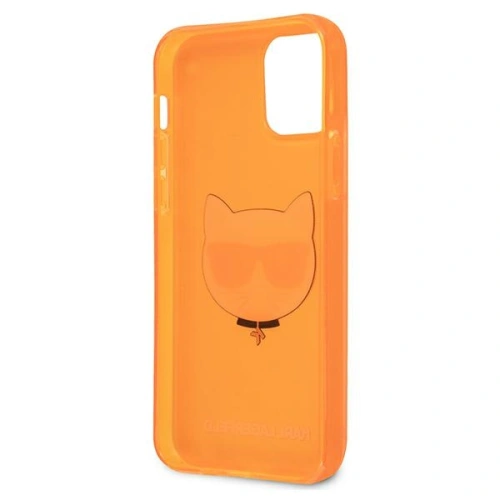 Kup Etui Karl Lagerfeld KLHCP12MCHTRO Apple iPhone 12/12 Pro pomarańczowy/orange hardcase Glitter Choupette Fluo - KLD530ORG - {ean13} - Sklep Home Screen