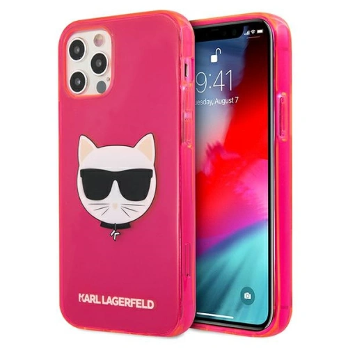 Buy Karl Lagerfeld KLHCP12MCHTRP Apple iPhone 12/12 Pro pink hardcase Glitter Choupette Fluo - KLD531PNK - {ean13} - Home Screen Store Europe