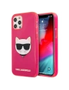 Etui Karl Lagerfeld KLHCP12MCHTRP Apple iPhone 12/12 Pro różowy/pink hardcase Glitter Choupette Fluo