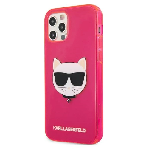 Buy Karl Lagerfeld KLHCP12MCHTRP Apple iPhone 12/12 Pro pink hardcase Glitter Choupette Fluo - KLD531PNK - {ean13} - Home Screen Store Europe