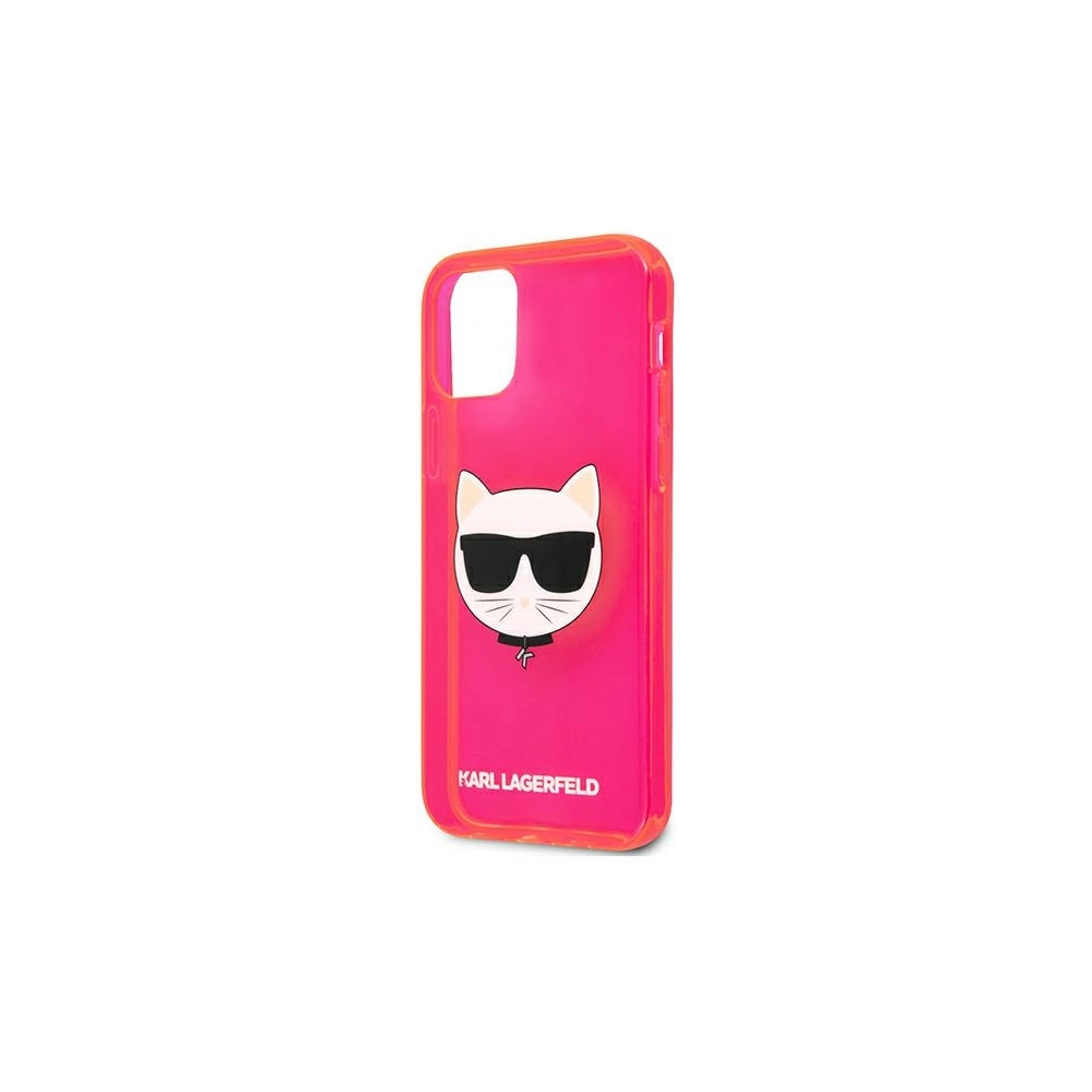 Etui Karl Lagerfeld KLHCP12MCHTRP Apple iPhone 12/12 Pro różowy/pink hardcase Glitter Choupette Fluo