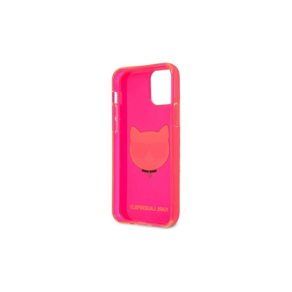 Etui Karl Lagerfeld KLHCP12MCHTRP Apple iPhone 12/12 Pro różowy/pink hardcase Glitter Choupette Fluo