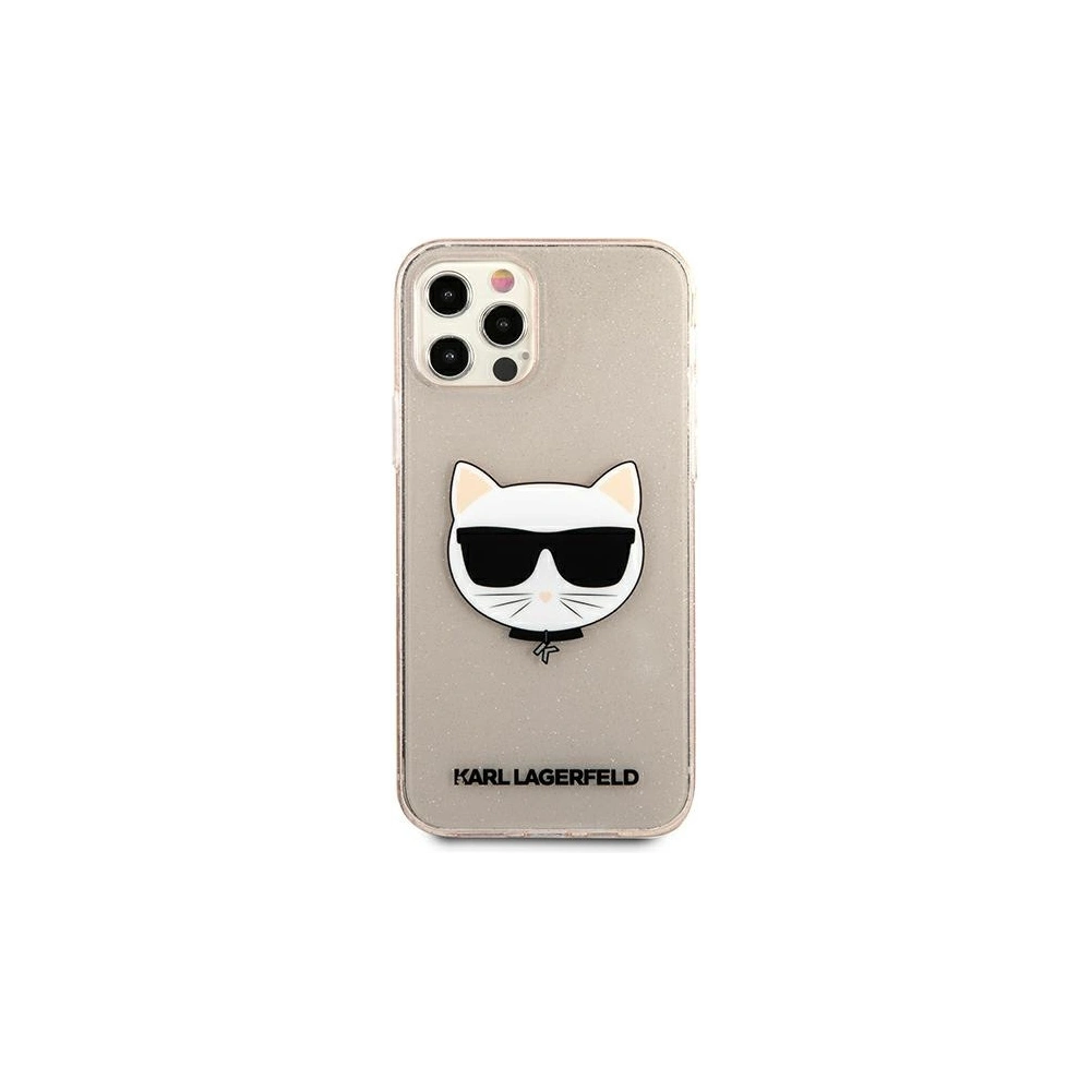 Etui Karl Lagerfeld KLHCP12MCHTUGLGO Apple iPhone 12/12 Pro złoty/gold hardcase Glitter Choupette