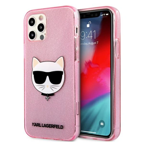 Kup Etui Karl Lagerfeld KLHCP12MCHTUGLP Apple iPhone 12/12 Pro różowy/pink hardcase Glitter Choupette - KLD533PNK - {ean13} - Sklep Home Screen