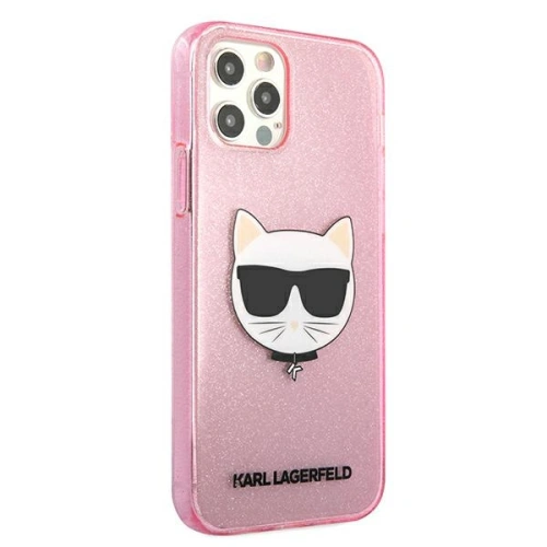 Kup Etui Karl Lagerfeld KLHCP12MCHTUGLP Apple iPhone 12/12 Pro różowy/pink hardcase Glitter Choupette - KLD533PNK - {ean13} - Sklep Home Screen