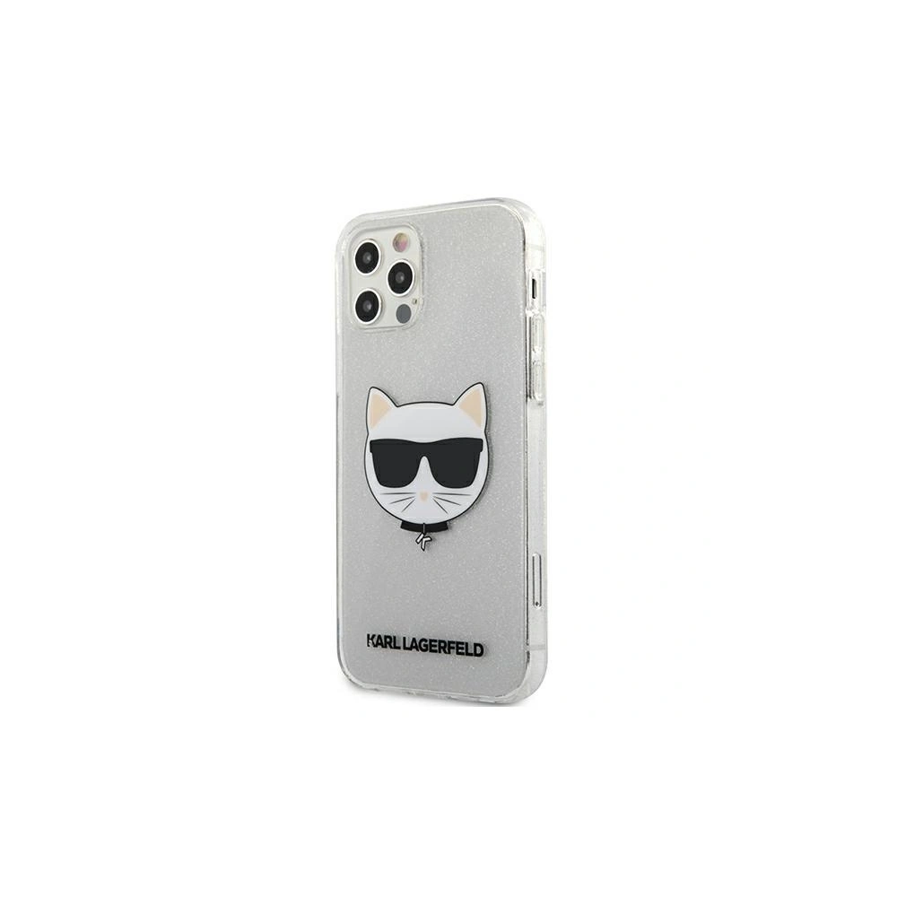 Etui Karl Lagerfeld KLHCP12MCHTUGLS Apple iPhone 12/12 Pro srebrny/silver hardcase Glitter Choupette