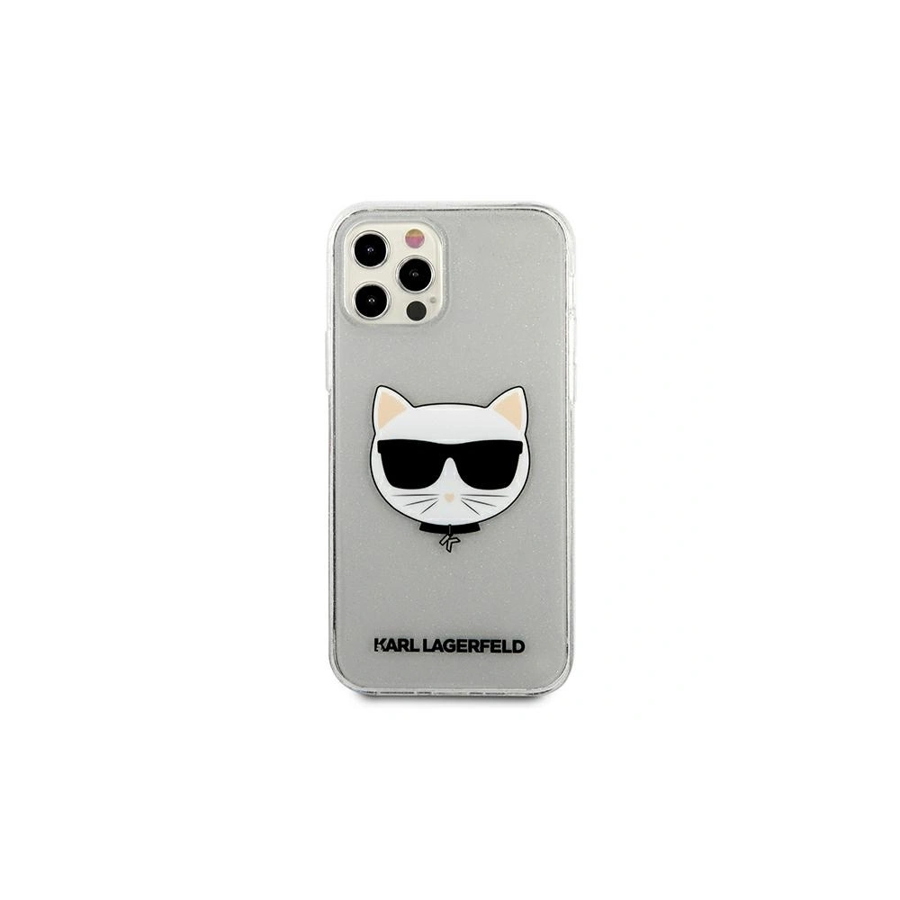 Etui Karl Lagerfeld KLHCP12MCHTUGLS Apple iPhone 12/12 Pro srebrny/silver hardcase Glitter Choupette