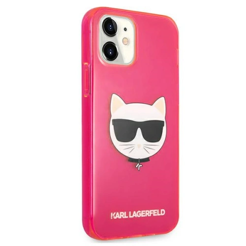 Kup Etui Karl Lagerfeld KLHCP12SCHTRP Apple iPhone 12 mini różowy/pink hardcase Glitter Choupette Fluo - KLD536PNK - {ean13} - Sklep Home Screen
