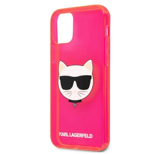Kup Etui Karl Lagerfeld KLHCP12SCHTRP Apple iPhone 12 mini różowy/pink hardcase Glitter Choupette Fluo - KLD536PNK - {ean13} - Sklep Home Screen