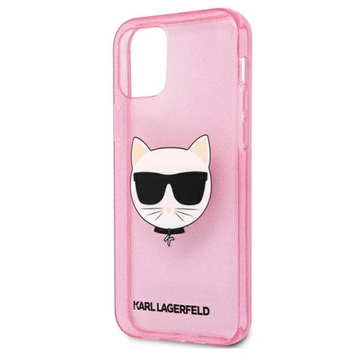 Kup Etui Karl Lagerfeld KLHCP12SCHTUGLP Apple iPhone 12 mini różowy/pink hardcase Glitter Choupette - KLD538PNK - {ean13} - Sklep Home Screen