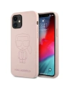 Etui Karl Lagerfeld KLHCP12SSILTTPI Apple iPhone 12 mini Silicone Ikonik Outline różowy/pink
