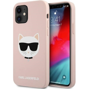 Etui Karl Lagerfeld KLHCP12SSLCHLP Apple iPhone 12 mini hardcase jasno różowy/light pink Silicone Choupette