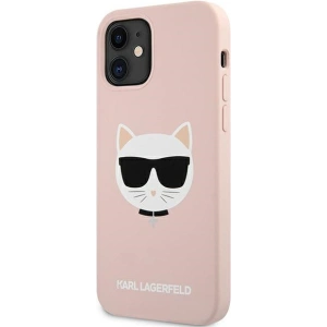 Etui Karl Lagerfeld KLHCP12SSLCHLP Apple iPhone 12 mini hardcase jasno różowy/light pink Silicone Choupette