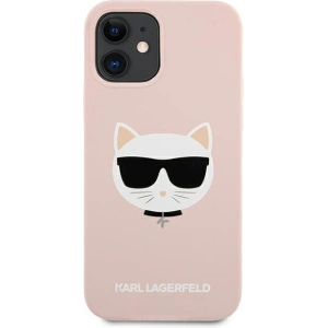 Etui Karl Lagerfeld KLHCP12SSLCHLP Apple iPhone 12 mini hardcase jasno różowy/light pink Silicone Choupette