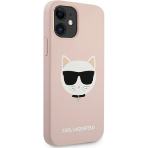 Etui Karl Lagerfeld KLHCP12SSLCHLP Apple iPhone 12 mini hardcase jasno różowy/light pink Silicone Choupette