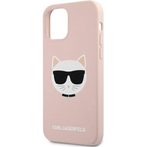 Etui Karl Lagerfeld KLHCP12SSLCHLP Apple iPhone 12 mini hardcase jasno różowy/light pink Silicone Choupette