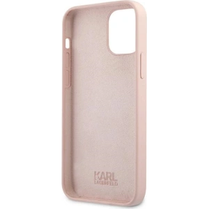 Etui Karl Lagerfeld KLHCP12SSLCHLP Apple iPhone 12 mini hardcase jasno różowy/light pink Silicone Choupette