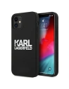 Etui Karl Lagerfeld KLHCP12SSLKLRBK Apple iPhone 12 mini Silicone Stack Logo černý/black