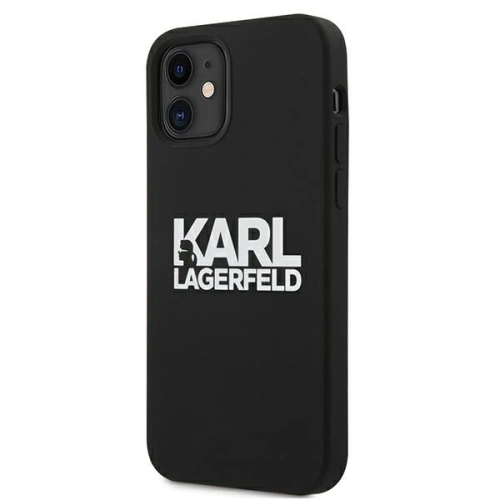 Kup Etui Karl Lagerfeld KLHCP12SSLKLRBK Apple iPhone 12 mini Silicon Stack Logo negru/black - KLD541BLK - {ean13} - Sklep Home Screen