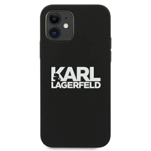 Kup Etui Karl Lagerfeld KLHCP12SSLKLRBK Apple iPhone 12 mini Silicon Stack Logo negru/black - KLD541BLK - {ean13} - Sklep Home Screen