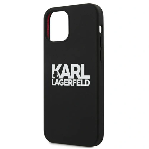 Kup Etui Karl Lagerfeld KLHCP12SSLKLRBK Apple iPhone 12 mini Silicon Stack Logo negru/black - KLD541BLK - {ean13} - Sklep Home Screen