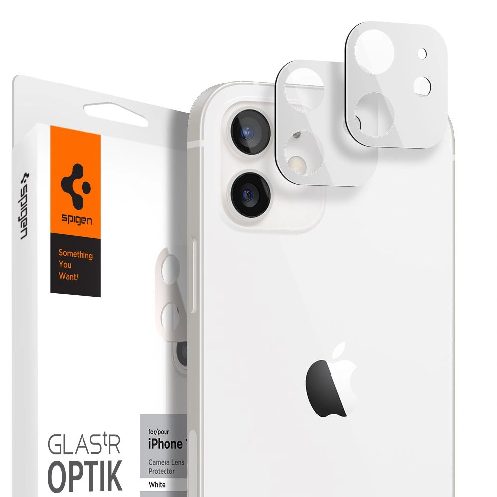 Szkło hartowane na aparat Spigen Optik Camera Lens Apple iPhone 12 White