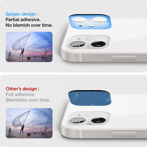 Szkło hartowane na aparat Spigen Optik Camera Lens Apple iPhone 12 White