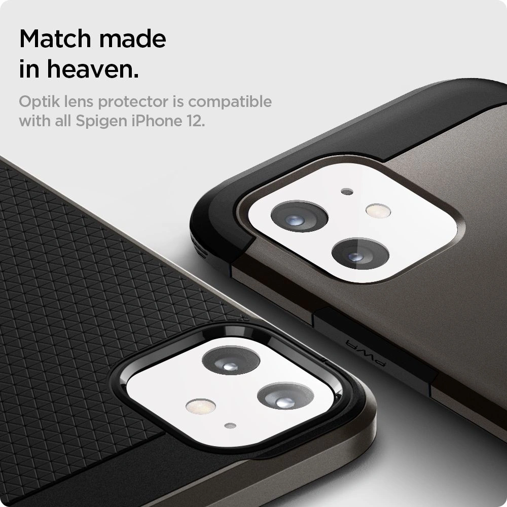Szkło hartowane na aparat Spigen Optik Camera Lens Apple iPhone 12 White