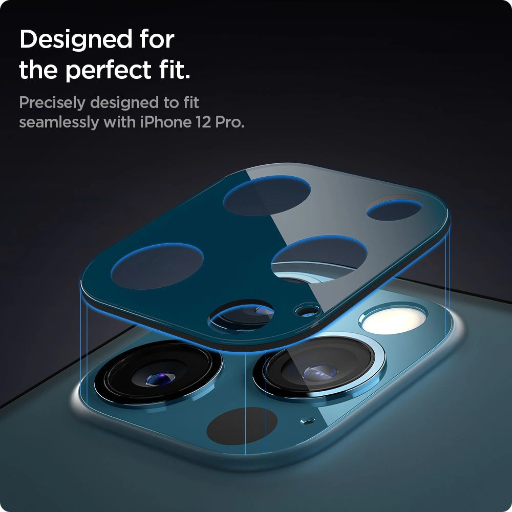 Szkło hartowane na aparat Spigen Optik Camera Lens Apple iPhone 12 Pro Pacific Blue