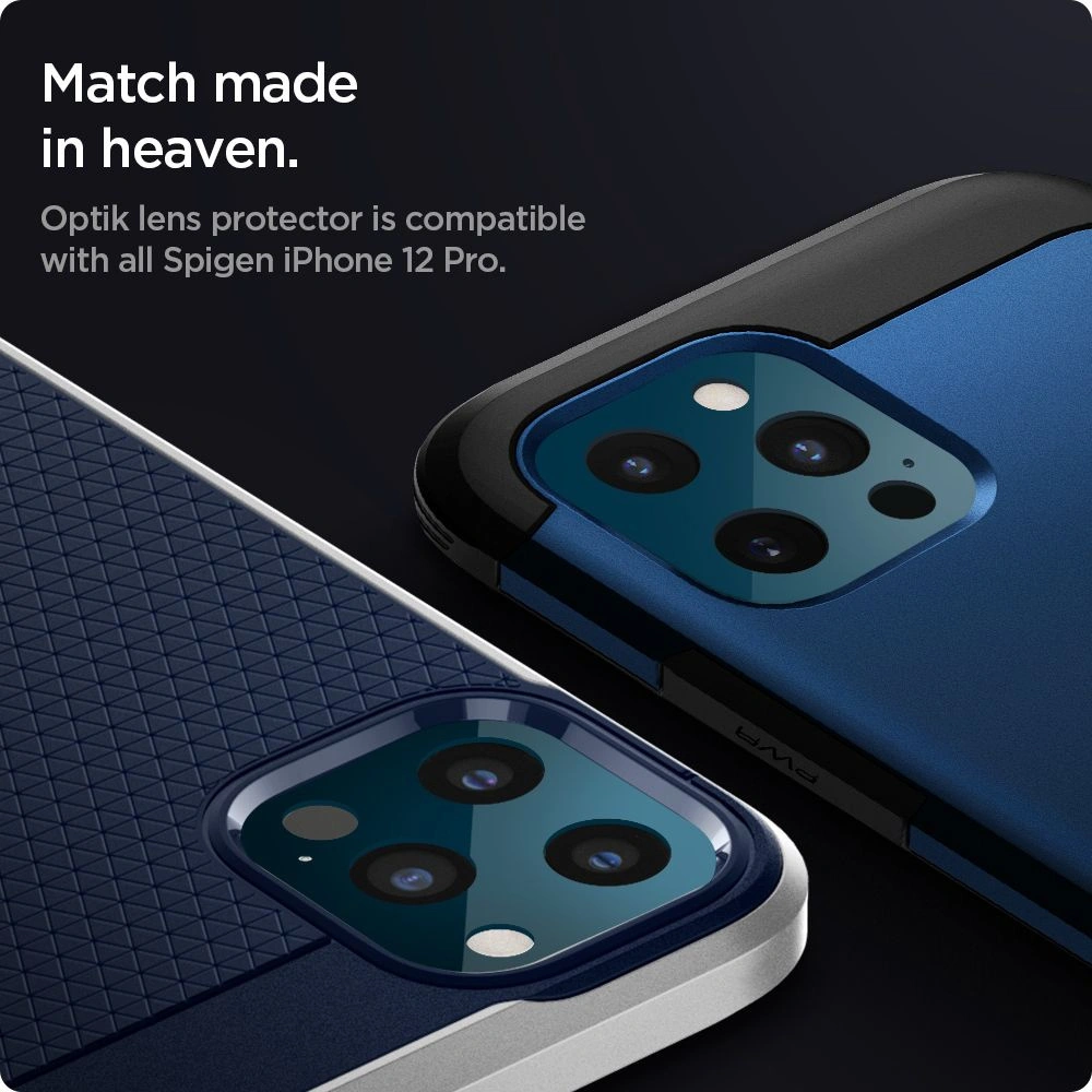 Szkło hartowane na aparat Spigen Optik Camera Lens Apple iPhone 12 Pro Pacific Blue