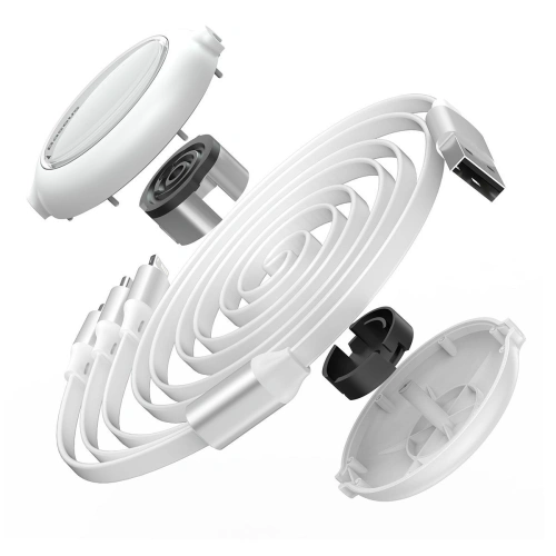 Kup Kabel USB 3w1 Baseus Bright Mirror, micro USB / Lightning / USB-C, plochý, 3.5A, 1.2m (bílá) - BSU2708WHT - {ean13} - Sklep Home Screen