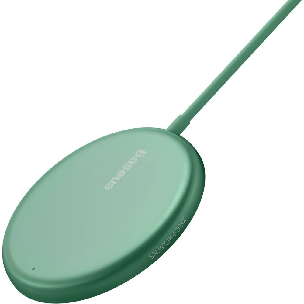 Ładowarka indukcyjna z magnesem Baseus Simple Mini, MagSafe, 15W (zielona)