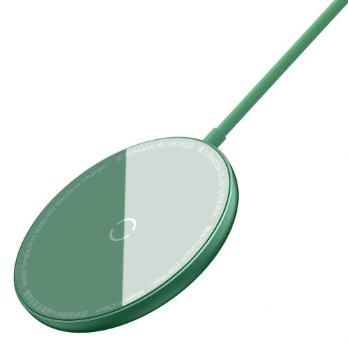 Buy Ładowarka indukcyjna z magnesem Baseus Simple Mini, MagSafe, 15W (green) - BSU2710GRN - {ean13} - Home Screen Store Europe