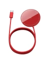 Baseus Simple Mini Wireless Charger MagSafe, 15W (red)