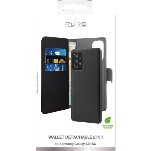 Kup Samsung PURO Geldbörse Abnehmbare 2-in-1 Tasche Galaxy A72 (schwarz) - PUR436BLK - {ean13} - Sklep Home Screen