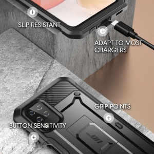 Supcase Samsung Tasche Unicorn Beetle Pro Galaxy A12 Schwarz