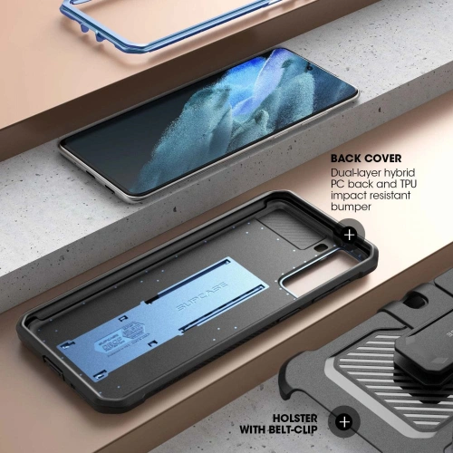 Kup Supcase Samsung Tasche Einhorn Käfer Pro Galaxy S21 Metallic Blau - SPC165BLU - {ean13} - Sklep Home Screen