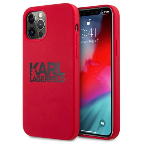 Kup Etui Karl Lagerfeld KLHCP12LSLKLRE Apple iPhone 12 Pro Max Silicone Stack Logo czerwony/red - KLD544RED - {ean13} - Sklep Home Screen