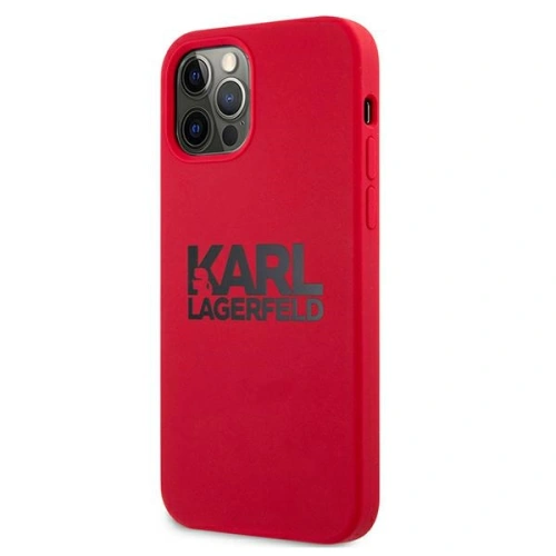 Kup Etui Karl Lagerfeld KLHCP12LSLKLRE Apple iPhone 12 Pro Max Silicone Stack Logo czerwony/red - KLD544RED - {ean13} - Sklep Home Screen