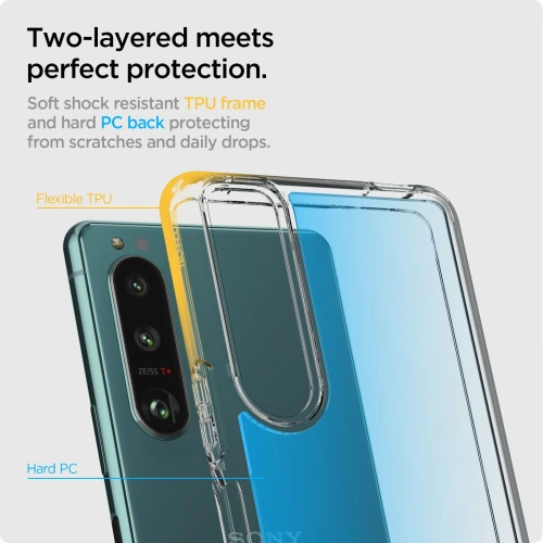 Kup Etui Spigen Ultra Hybrid Sony Xperia 5 III Crystal Clear - SPN1638CL - {ean13} - Sklep Home Screen
