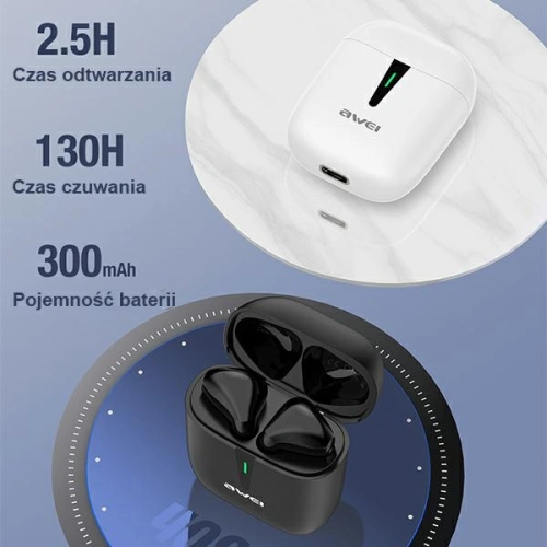 Kup AWEI słuchawki Bluetooth 5.0 T21 TWS + stacja dokująca czarny/black - AWEI065BLK - {ean13} - Sklep Home Screen