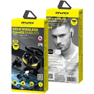 Kup AWEI Bluetooth 5.0 T35 TWS fülhallgató + dokkoló állomás játékhoz fekete - AWEI066BLK - {ean13} - Sklep Home Screen