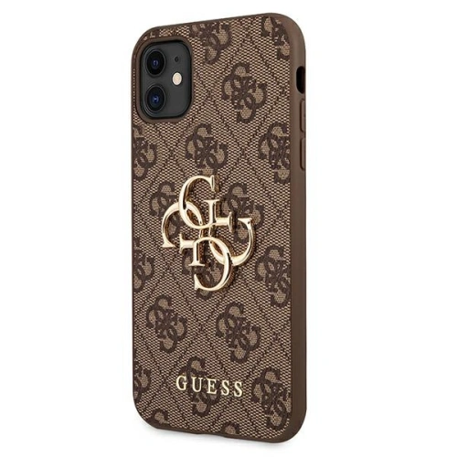 Buy Guess GUHCN614GMGBR Apple iPhone 11 brown hardcase 4G Big Metal Logo - GUE994BR - {ean13} - Home Screen Store Europe