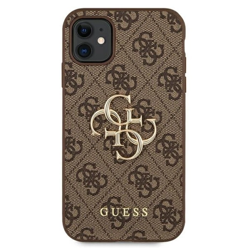 Buy Guess GUHCN614GMGBR Apple iPhone 11 brown hardcase 4G Big Metal Logo - GUE994BR - {ean13} - Home Screen Store Europe